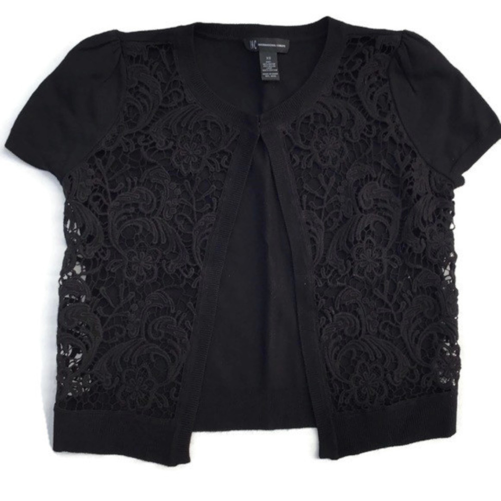 INC International Concepts Lace Sweater Shrug XS